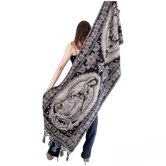 Our Lady of Guadalupe Baroque Shawl Scarf - Picture 2 of 11
